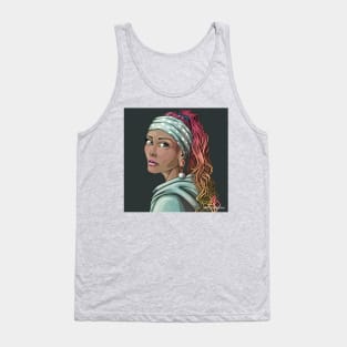 Our modern Reva Prisma as “Girl withe a Pearl earring” Tank Top